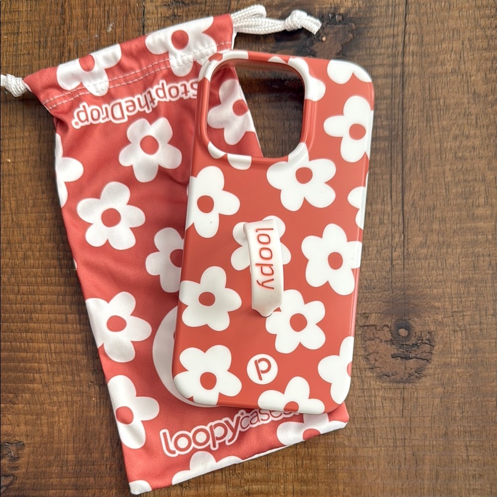 Loopy Case White and Orange Protective Phone Case